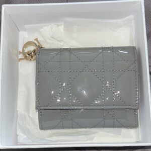 Dior Glossy Gray Women's Wallet